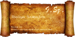 Ibolya Szabolcs névjegykártya